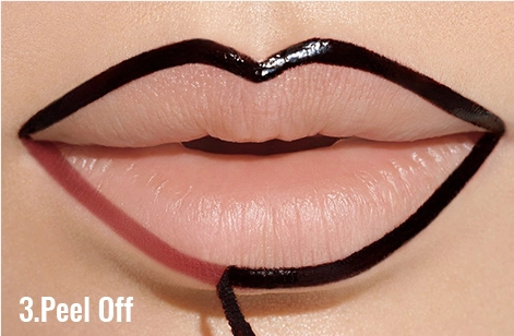 Contour des l&egrave;vres peel-off effet tatouage